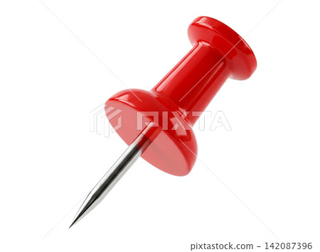 Isolated red thumbtack element Isolated red thumbtack element 142087396