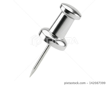 Isolated metal thumbtack element Isolated metal thumbtack element 142087399