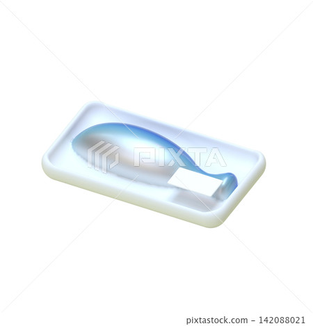 包裝袋中的魚的3D插圖 包裝袋中的魚的3D插圖 142088021