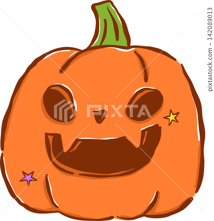 Cute Halloween Pumpkin Hand Drawn Illustration Cute Halloween Pumpkin Hand Drawn Illustration 142089013