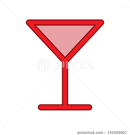 Wine glass icon design template Wine glass icon design template 142089901