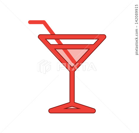 Wine glass icon design template Wine glass icon design template 142089915