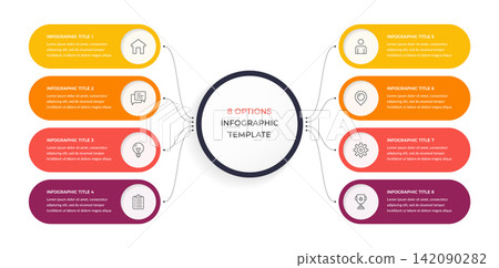Eight Options Mind Map Infographic Template Eight Options Mind Map Infographic Template 142090282
