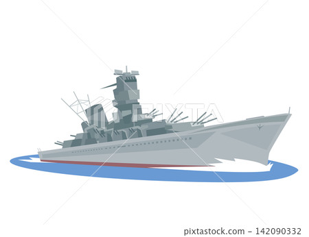 二戰期間日本海軍戰艦的插圖 二戰期間日本海軍戰艦的插圖 142090332