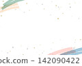 Japanese-style brushstroke background with gold and silver leaf. 142090422