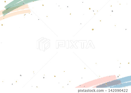 日式筆觸背景,飾以金箔和銀箔。 日式筆觸背景,飾以金箔和銀箔。 142090422