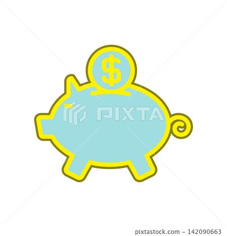 Piggy Bank icon design template Piggy Bank icon design template 142090663