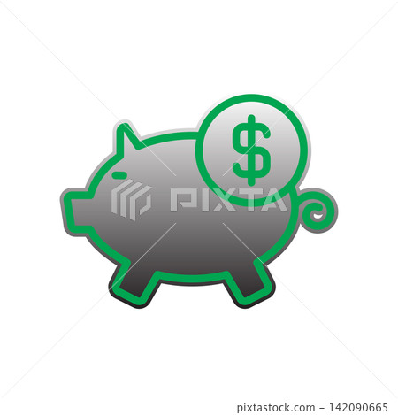 Piggy Bank icon design template Piggy Bank icon design template 142090665