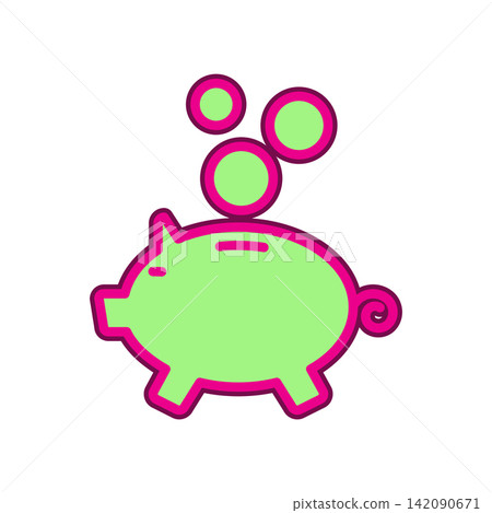 Piggy Bank icon design template Piggy Bank icon design template 142090671