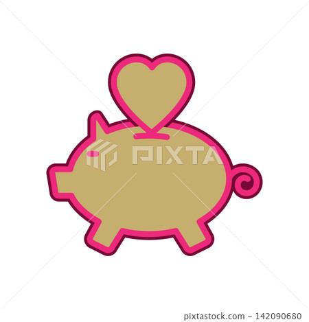 Piggy Bank icon design template Piggy Bank icon design template 142090680