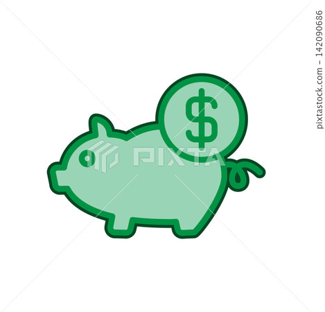 Piggy Bank icon design template Piggy Bank icon design template 142090686