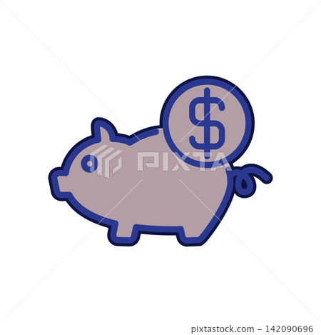 Piggy Bank icon design template Piggy Bank icon design template 142090696