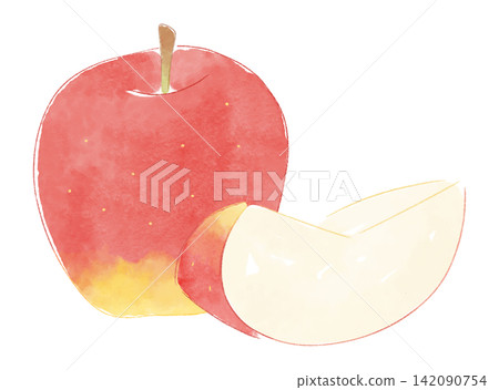 Apple illustration, watercolor style 142090754