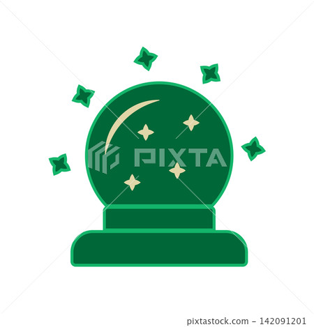 Magic Ball icon design template Magic Ball icon design template 142091201