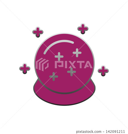 Magic Ball icon design template 142091211