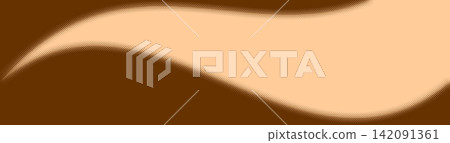 A sophisticated horizontal banner with a minimalist, flowing wave design in contrasting brown and cream. A sophisticated horizontal banner with a minimalist, flowing wave design in contrasting brown and cream. 142091361