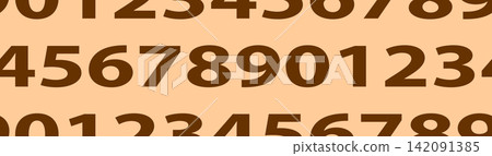A horizontal banner featuring a bold, repeating pattern of dark brown numbers on a light beige background. A horizontal banner featuring a bold, repeating pattern of dark brown numbers on a light beige background. 142091385