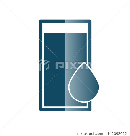 Glass water icon design template 142092012