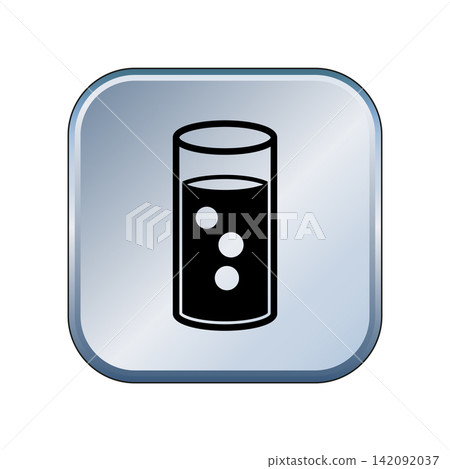 Glass water icon design template Glass water icon design template 142092037