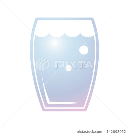 Glass water icon design template Glass water icon design template 142092052