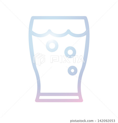 Glass water icon design template Glass water icon design template 142092053