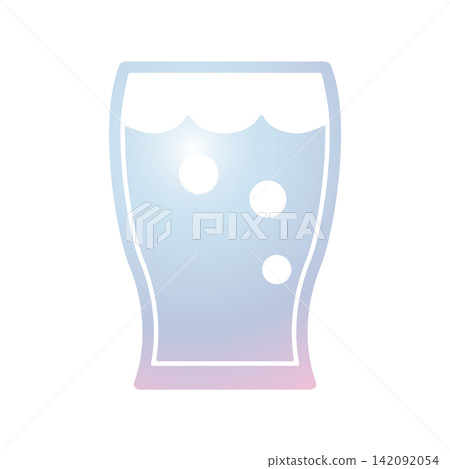 Glass water icon design template Glass water icon design template 142092054