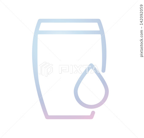 Glass water icon design template Glass water icon design template 142092059