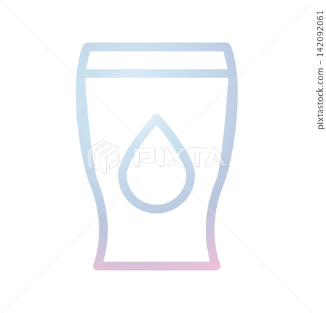 Glass water icon design template Glass water icon design template 142092061