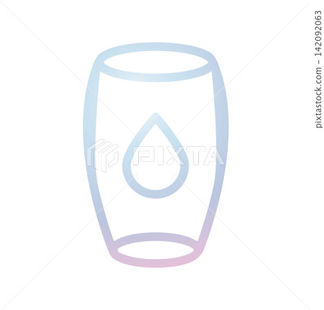 Glass water icon design template Glass water icon design template 142092063