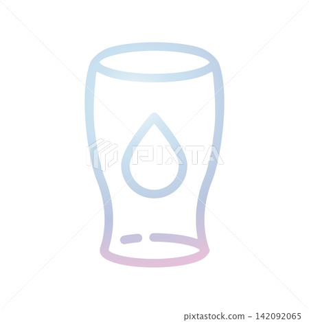 Glass water icon design template Glass water icon design template 142092065