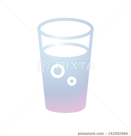 Glass water icon design template 142092066