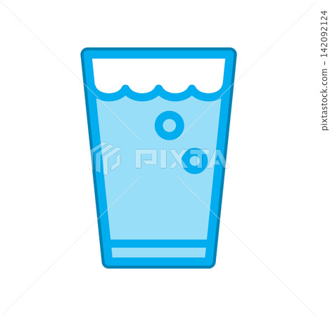 Glass water icon design template Glass water icon design template 142092124