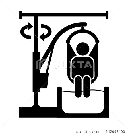 Bathroom-mounted lift / Pictogram for independent living support and welfare housing environment (black/gray) Bathroom-mounted lift / Pictogram for independent living support and welfare housing environment (black/gray) 142092400