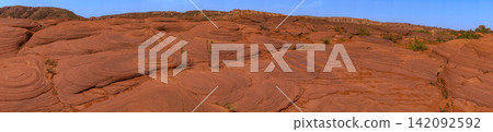 Jingbian Wave Valley, Danxia red sandstone landform in Shaanxi China Jingbian Wave Valley, Danxia red sandstone landform in Shaanxi China 142092592