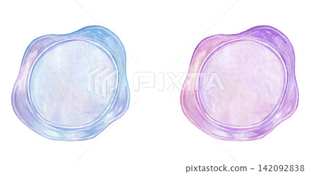 Watercolor illustration of a sealing stamp Watercolor illustration of a sealing stamp 142092838