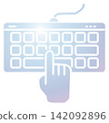 Keyboard icon design template 142092896