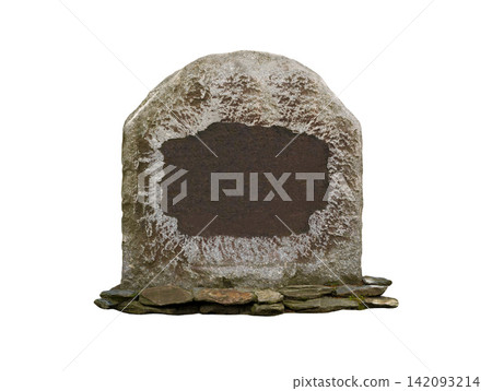 Granite stone isolated on white background Granite stone isolated on white background 142093214