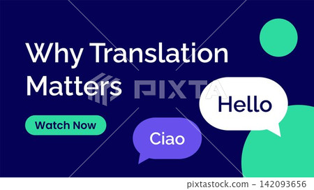 Flat Cartoon Social Media Thumbnail for International Translation Day Background Flat Cartoon Social Media Thumbnail for International Translation Day Background 142093656
