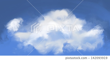Blue Sky Painterly Cloud Background Blue Sky Painterly Cloud Background 142093919