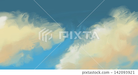 Teal and Cream Painterly Cloud Background Teal and Cream Painterly Cloud Background 142093921