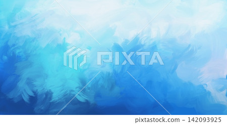 Blue and Turquoise Painterly Cloud Background 142093925