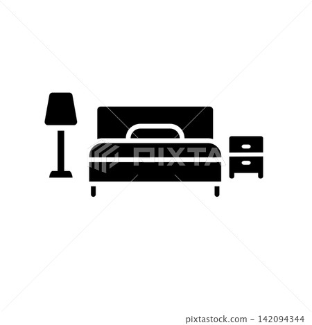 Bed icon design template Bed icon design template 142094344