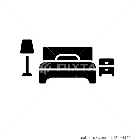 Bed icon design template Bed icon design template 142094345