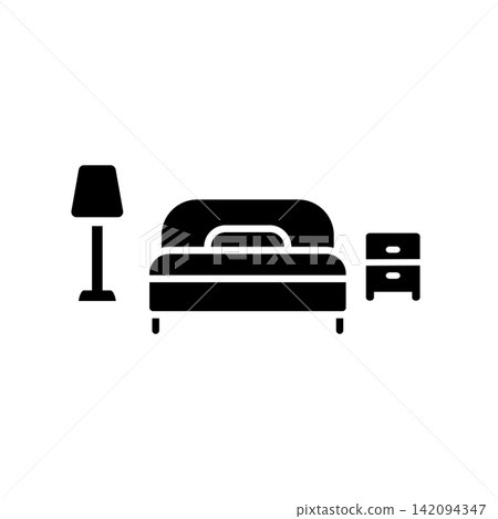 Bed icon design template Bed icon design template 142094347