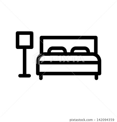 Bed icon design template Bed icon design template 142094359