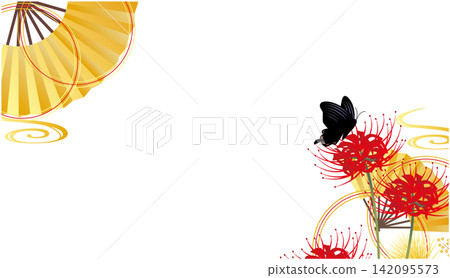 Autumn spider lilies in a Japanese-style background Autumn spider lilies in a Japanese-style background 142095573