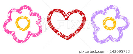 Flower love summer and drawing wedding set with pastel crayon cute. Heart abstract pink and drawn kids plant with brush green blackboard. Decoration grafitti floral and vector sunflower bright. Flower love summer and drawing wedding set with pastel crayon cute. Heart abstract pink and drawn kids plant with brush green blackboard. Decoration grafitti floral and vector sunflower bright. 142095753