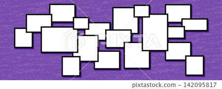 Scrapbook collage grid with picture border frame and gallery photo layout. Montage portfolio tile with template mood nostalgic and card set album. Snapshot composition poster with blank. Scrapbook collage grid with picture border frame and gallery photo layout. Montage portfolio tile with template mood nostalgic and card set album. Snapshot composition poster with blank. 142095817