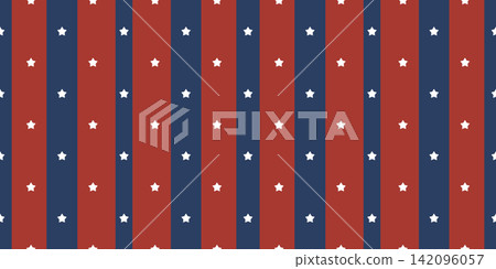 Circus popcorn paper with seamless pattern background and white red line. Stripe print wallpaper with corn marquee packaging and vertical vintage candy. Usa xmas carnival with star geometric. Circus popcorn paper with seamless pattern background and white red line. Stripe print wallpaper with corn marquee packaging and vertical vintage candy. Usa xmas carnival with star geometric. 142096057
