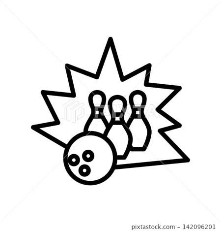 Bowling icon design template Bowling icon design template 142096201